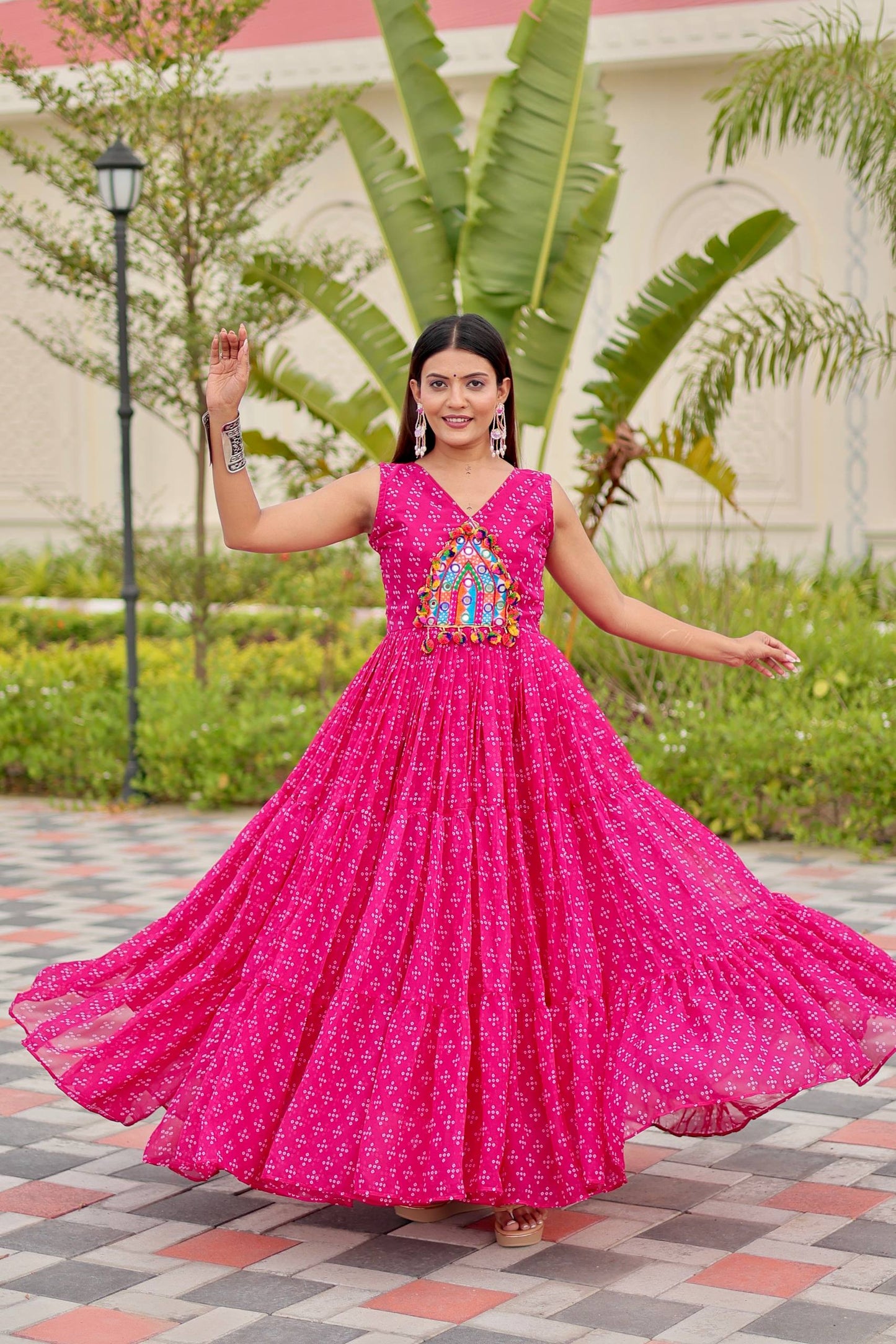 Navratri Special Gamathi Work Gown