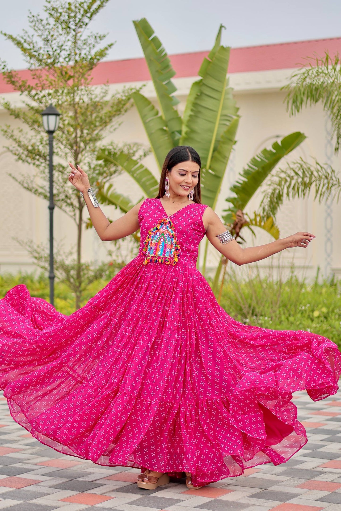 Navratri Special Gamathi Work Gown