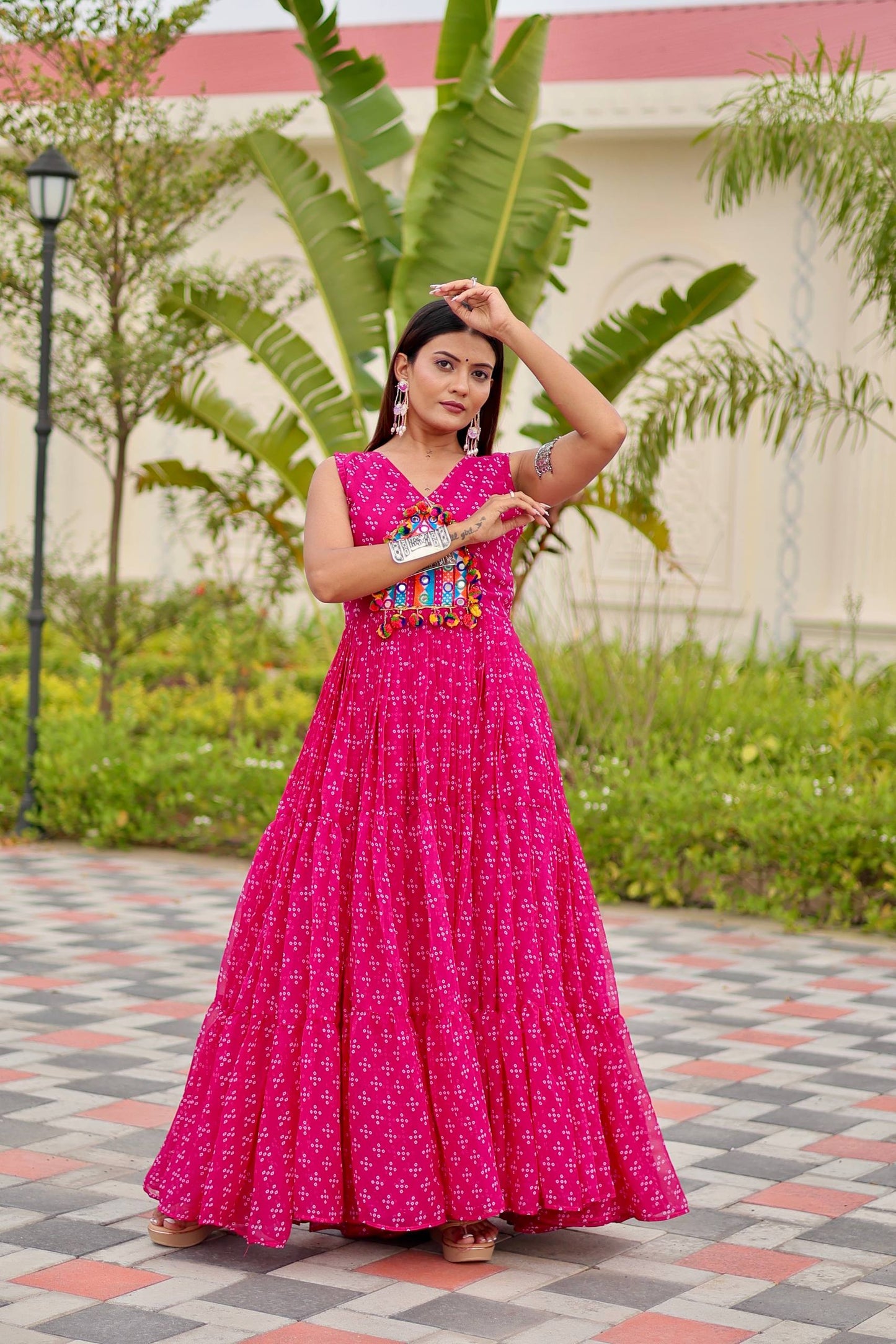 Navratri Special Gamathi Work Gown