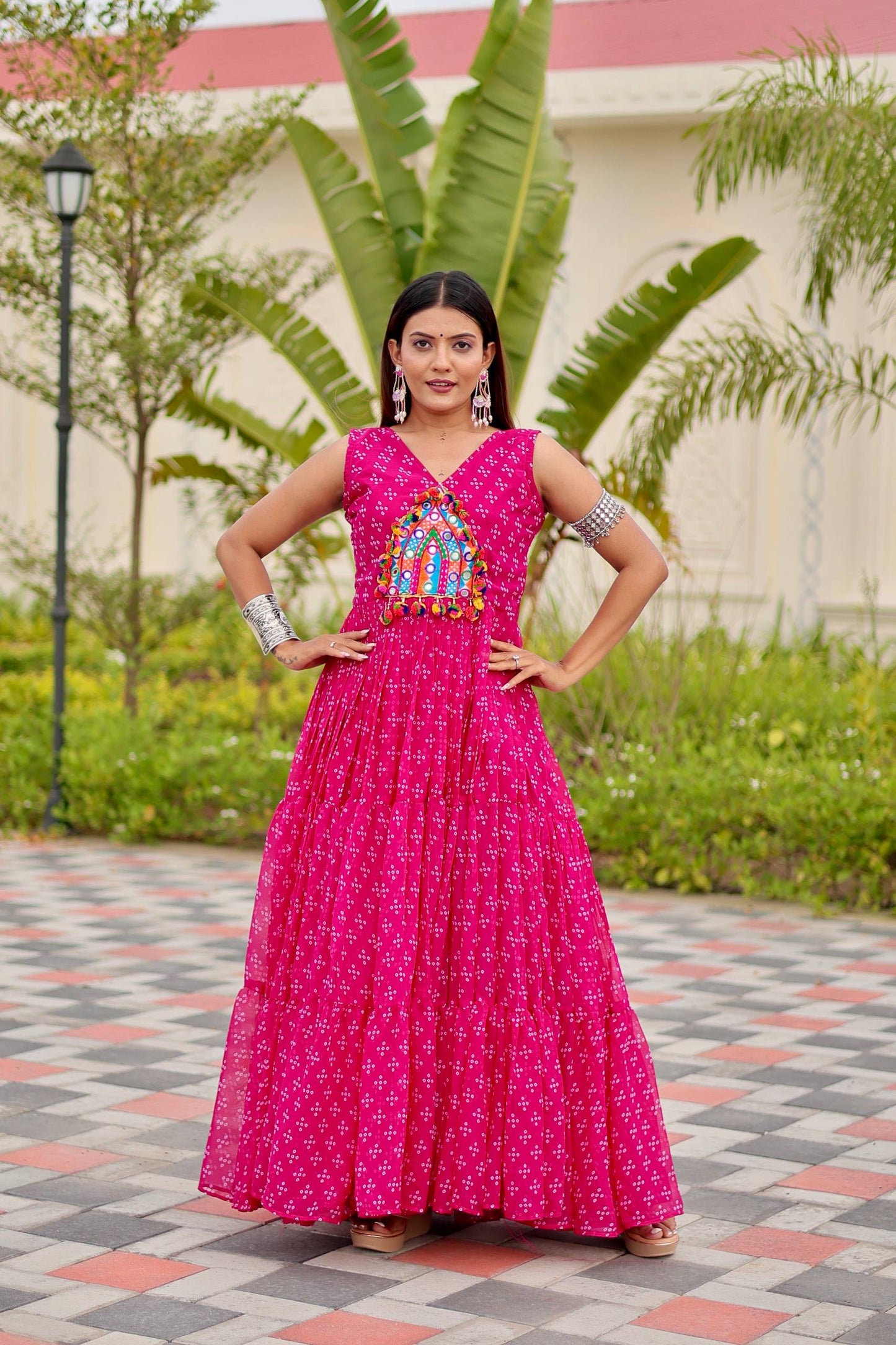 Navratri Special Gamathi Work Gown