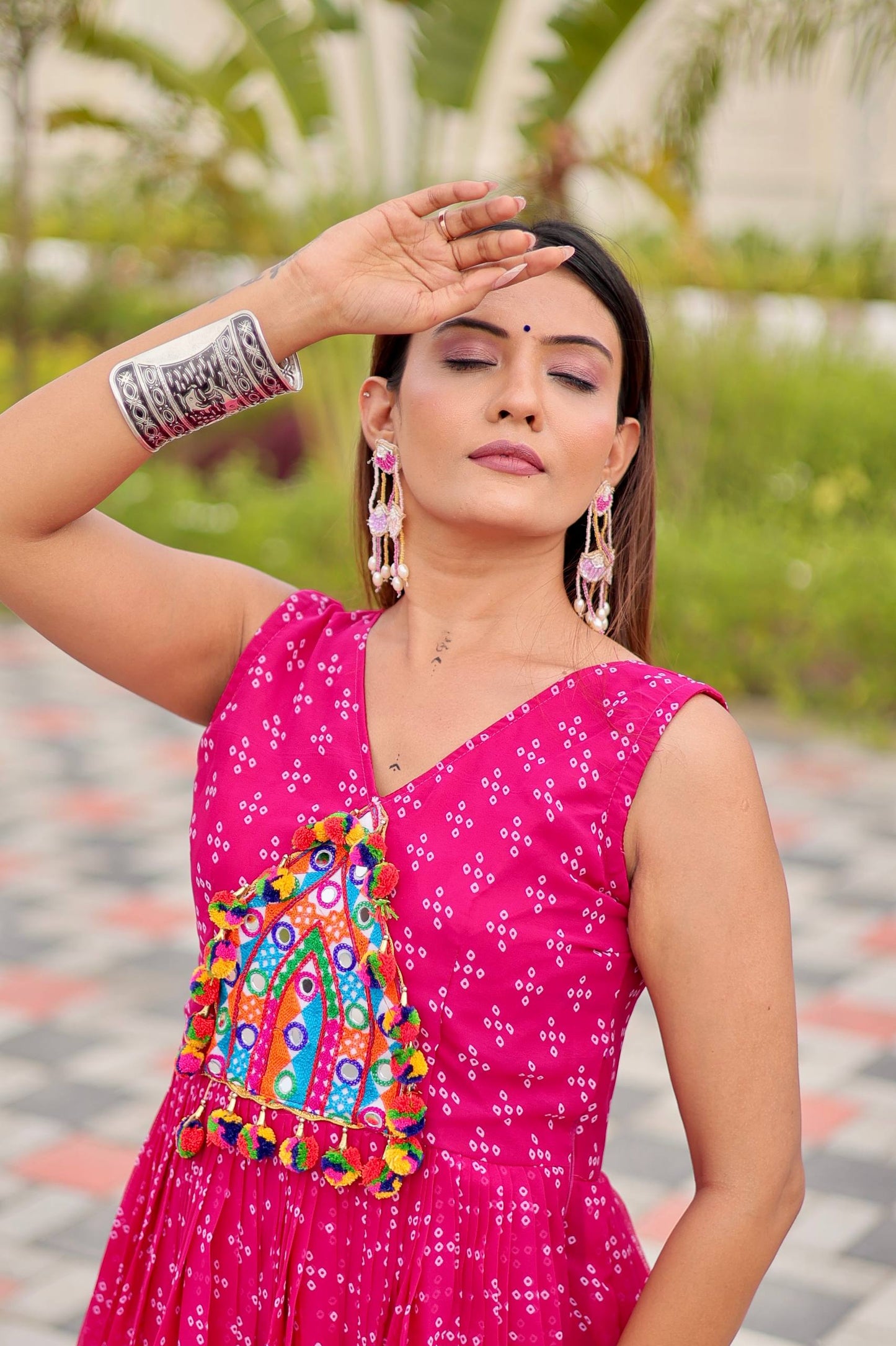 Navratri Special Gamathi Work Gown
