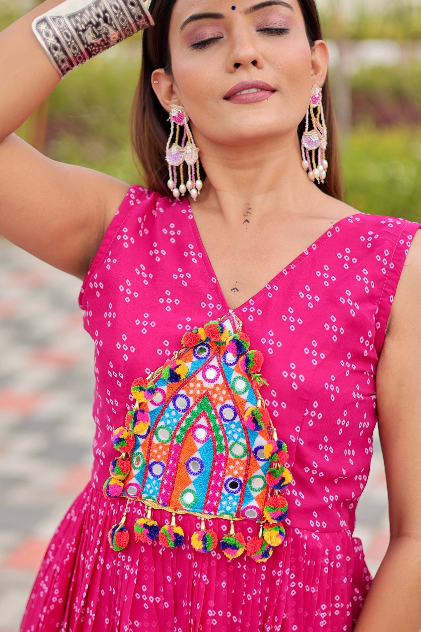 Navratri Special Gamathi Work Gown