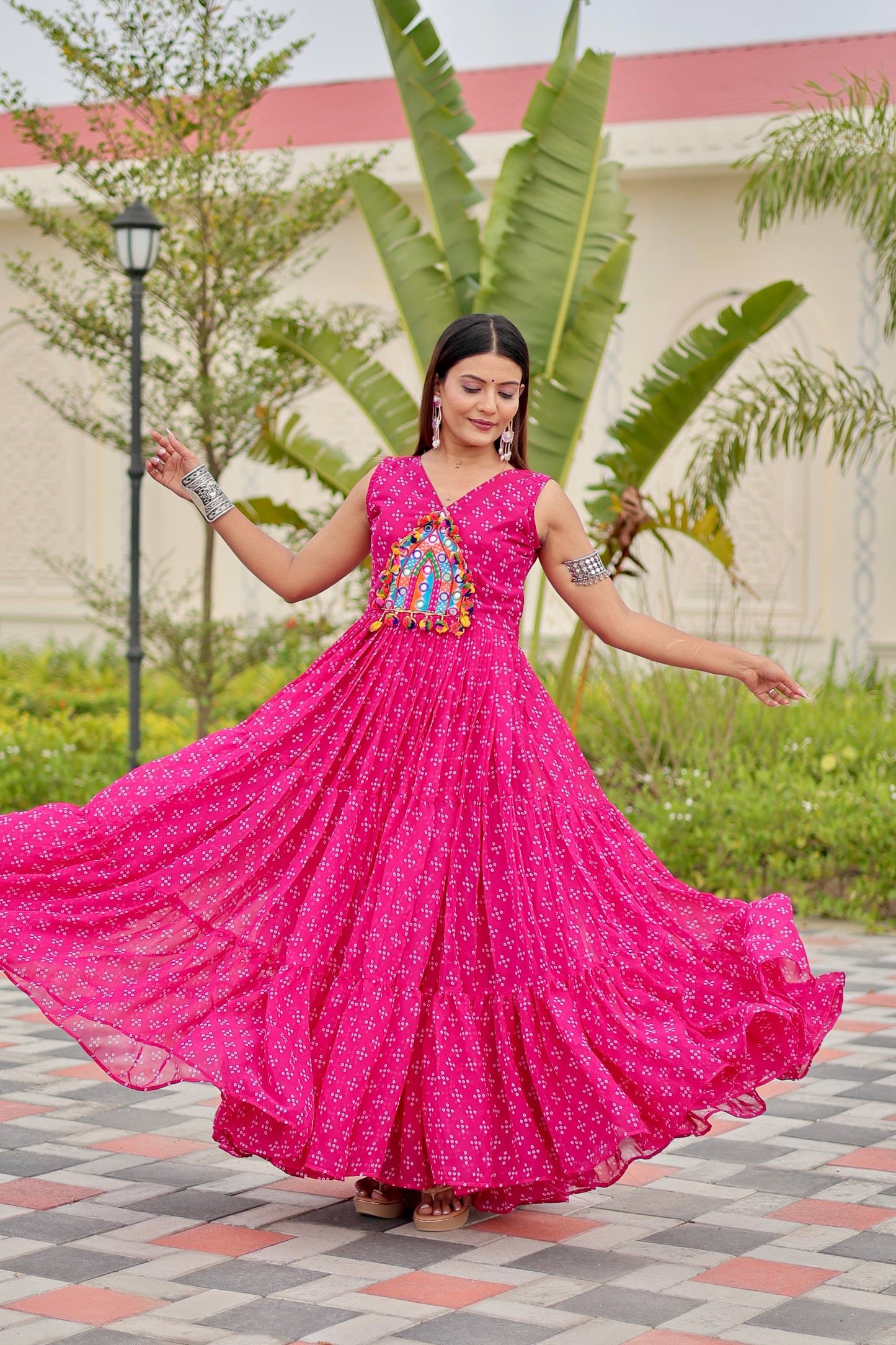 Navratri Special Gamathi Work Gown
