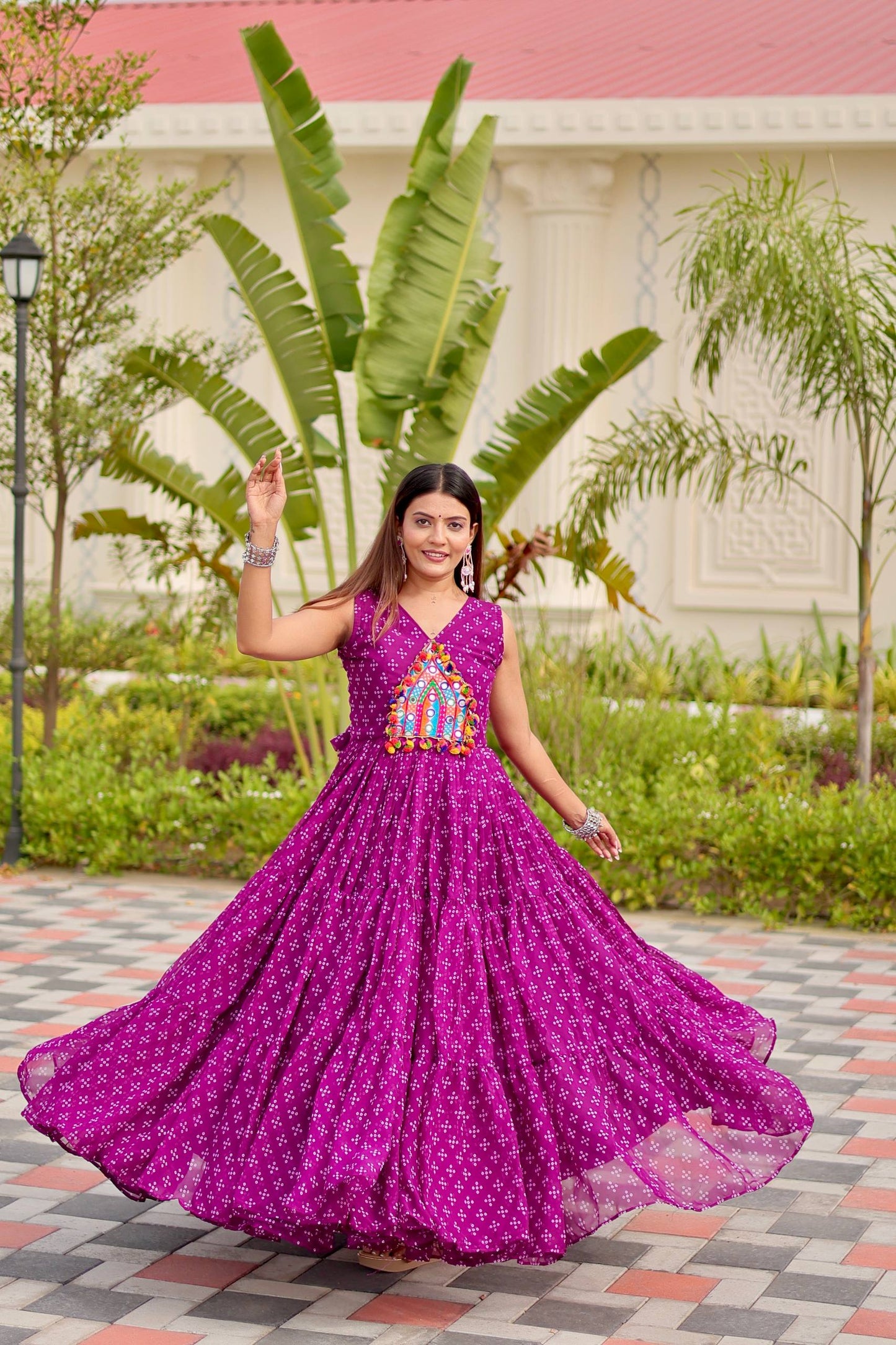 Navratri Special Gamathi Work Gown