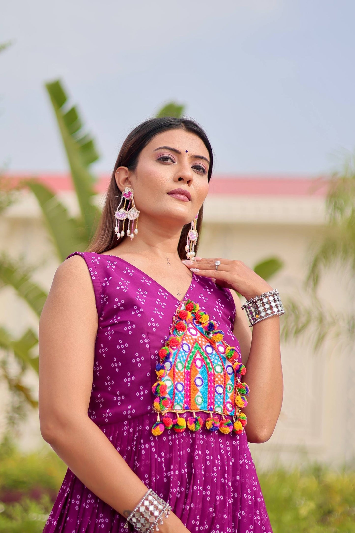 Navratri Special Gamathi Work Gown