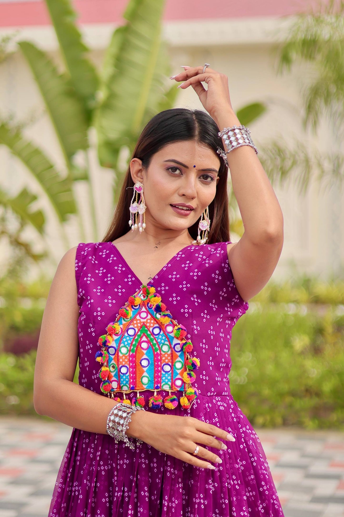 Navratri Special Gamathi Work Gown