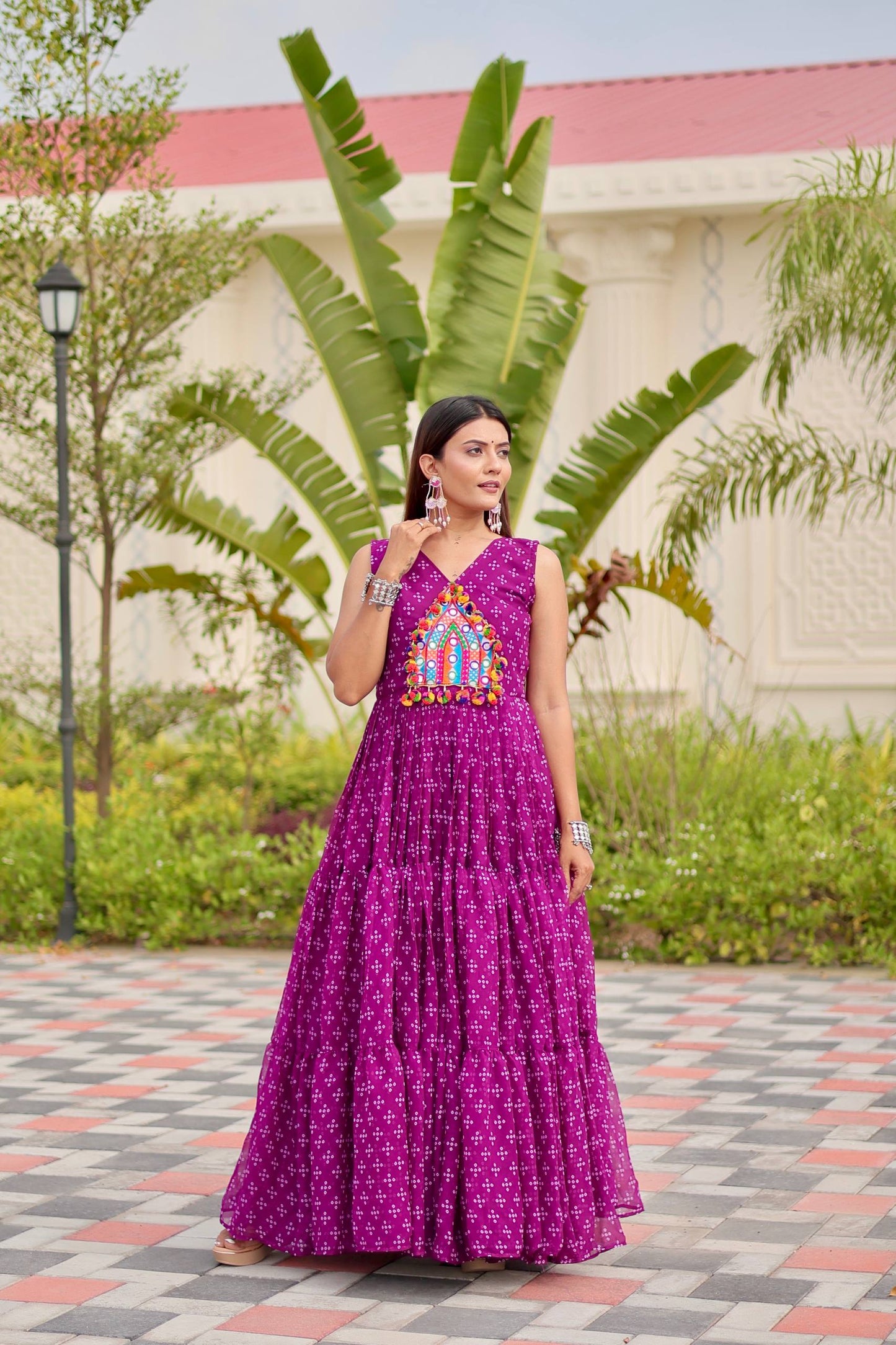 Navratri Special Gamathi Work Gown
