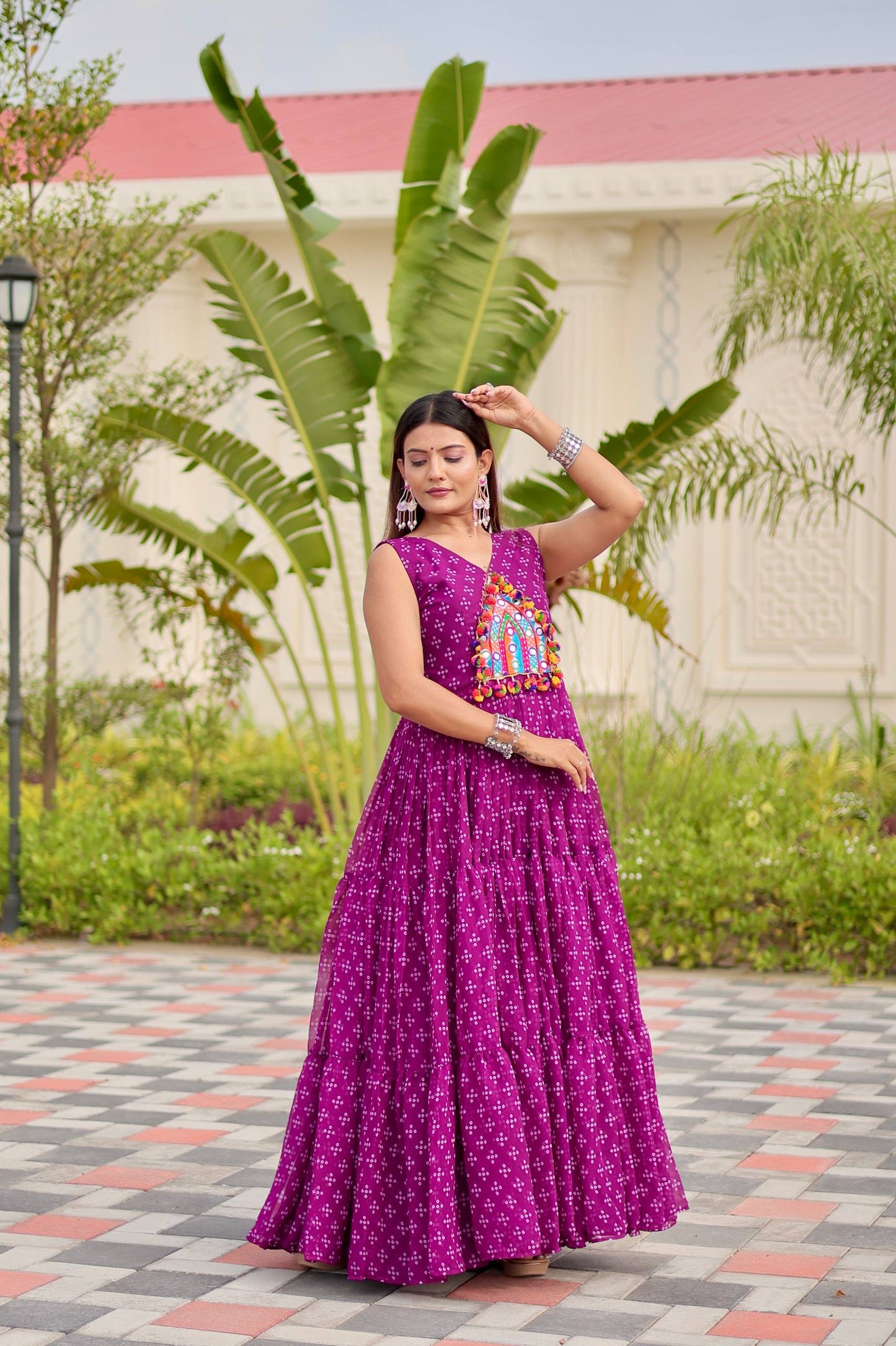 Navratri Special Gamathi Work Gown