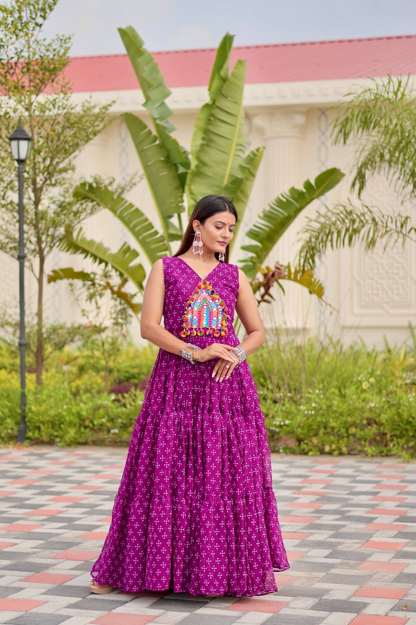 Navratri Special Gamathi Work Gown