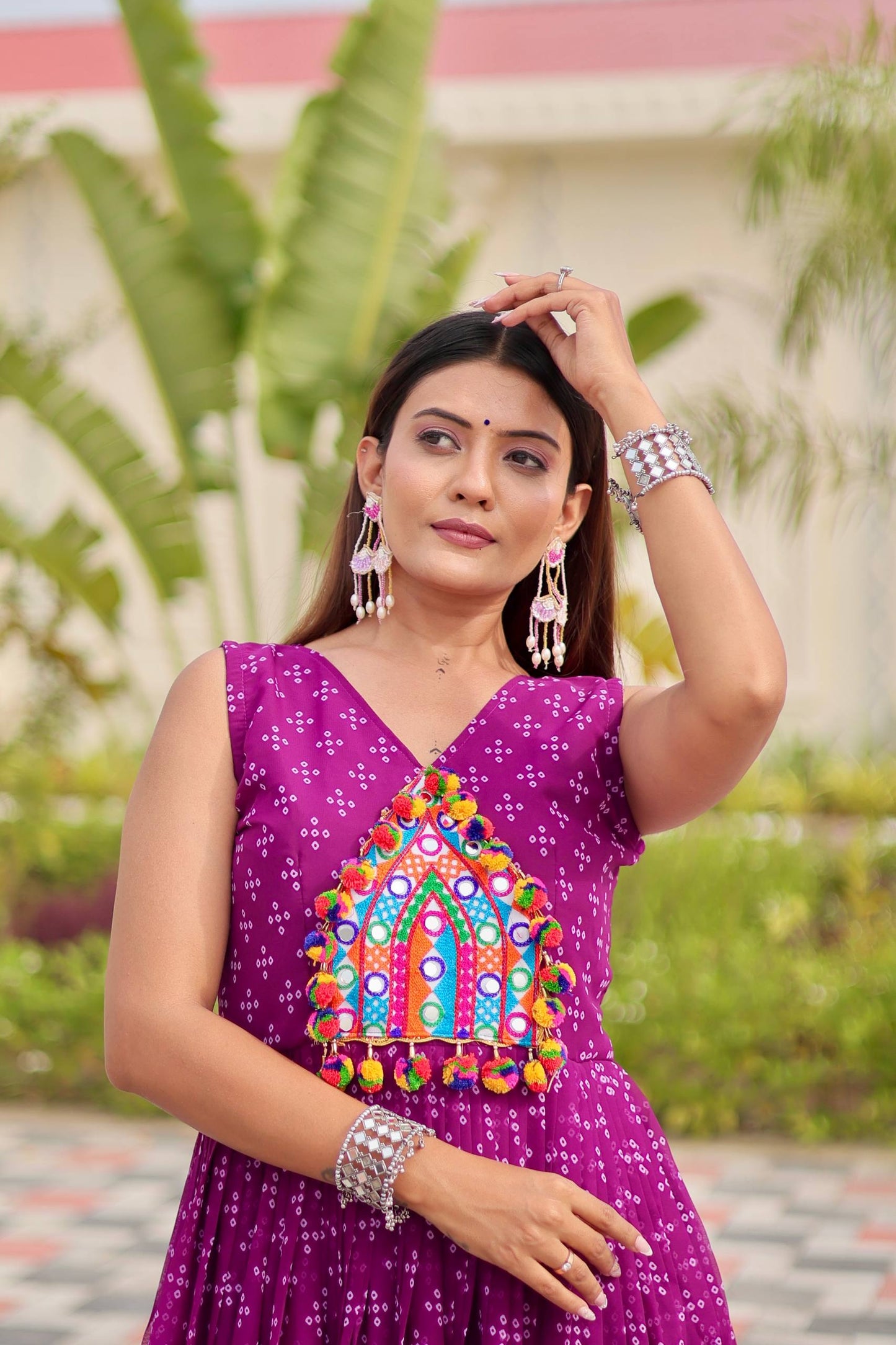 Navratri Special Gamathi Work Gown