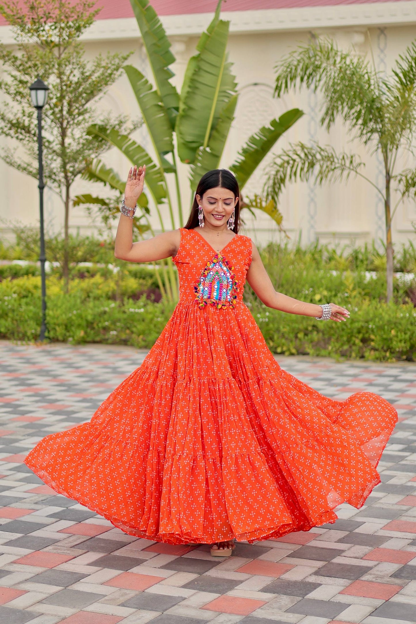 Navratri Special Gamathi Work Gown