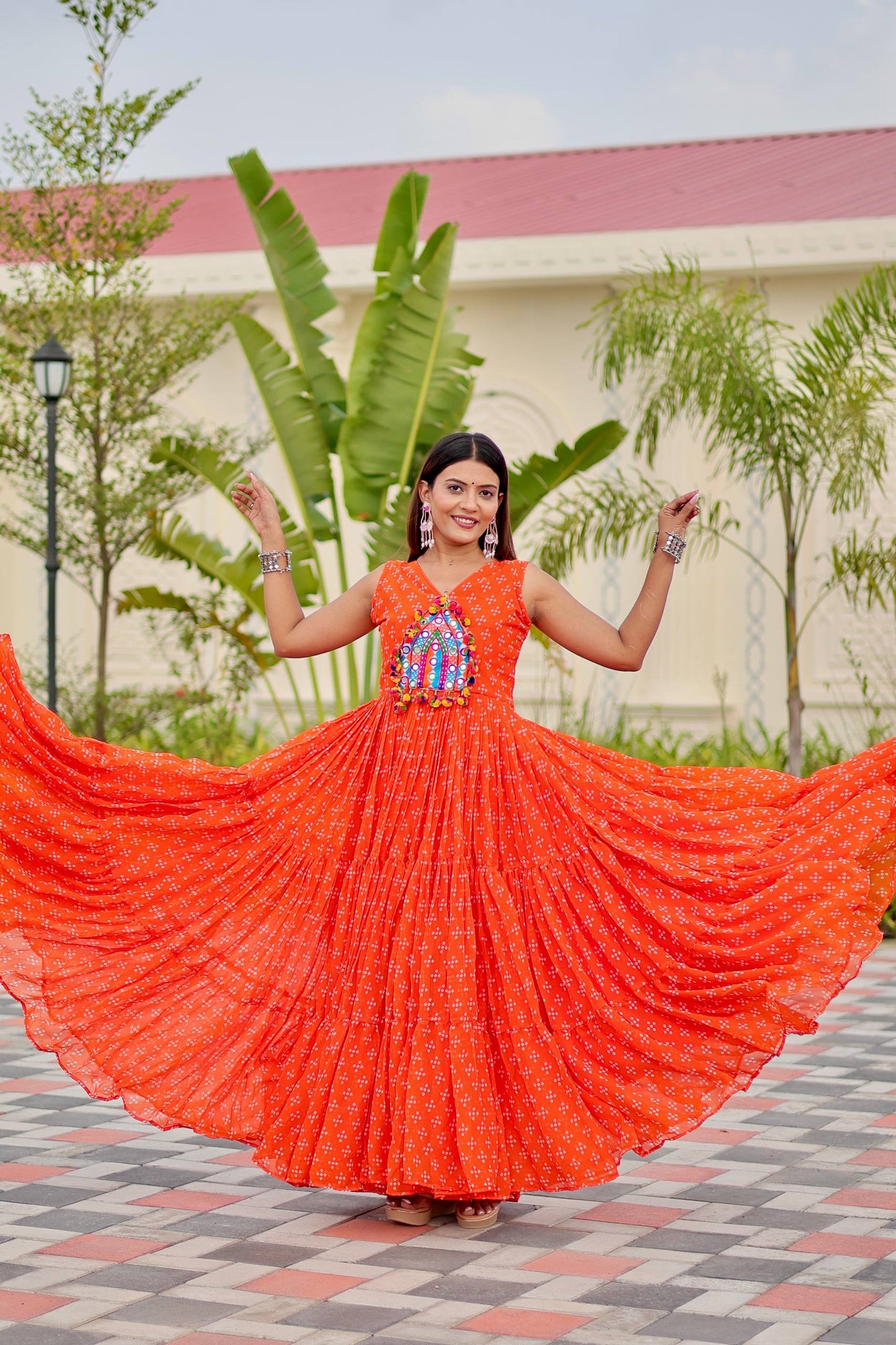 Navratri Special Gamathi Work Gown