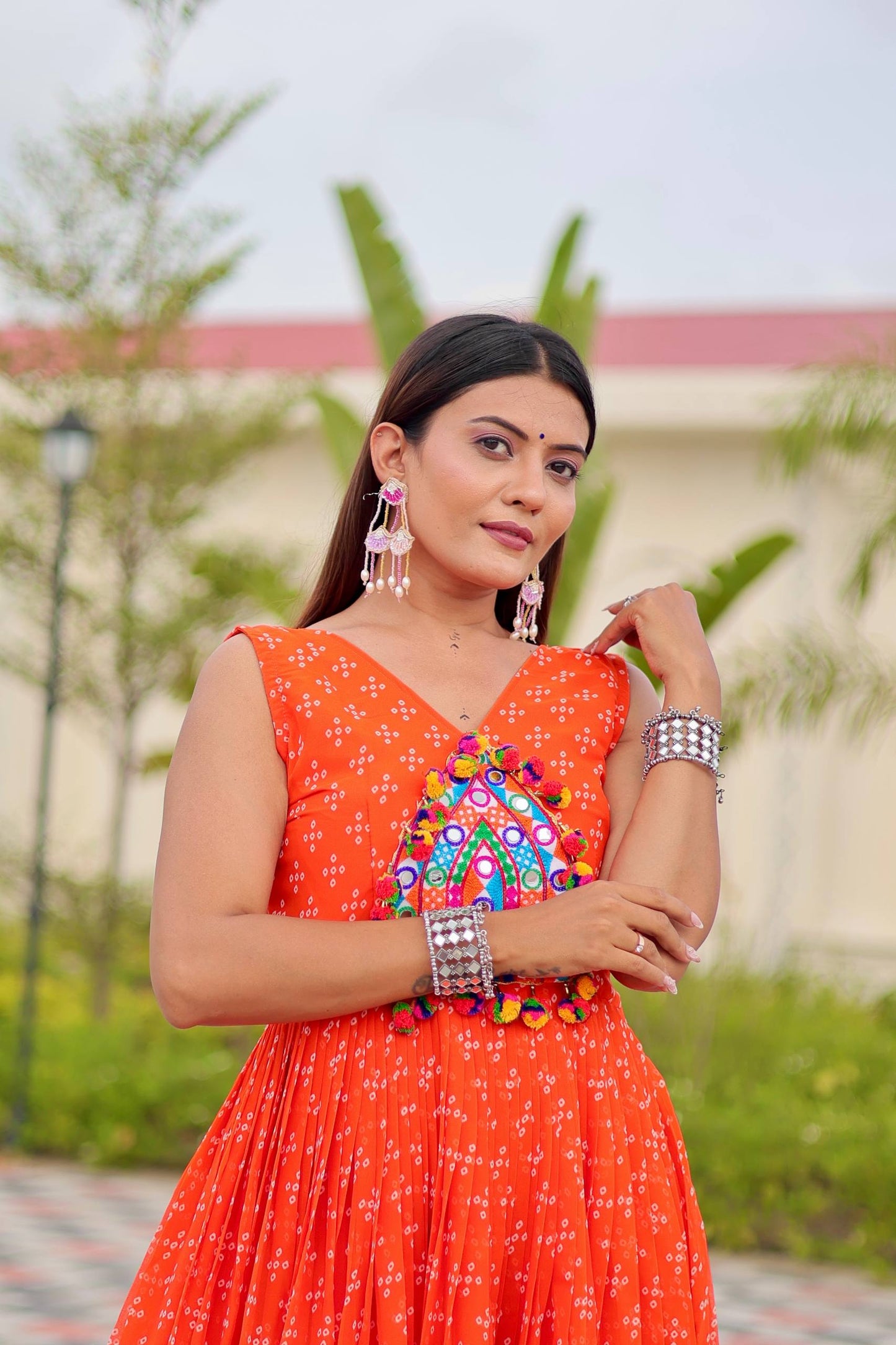 Navratri Special Gamathi Work Gown