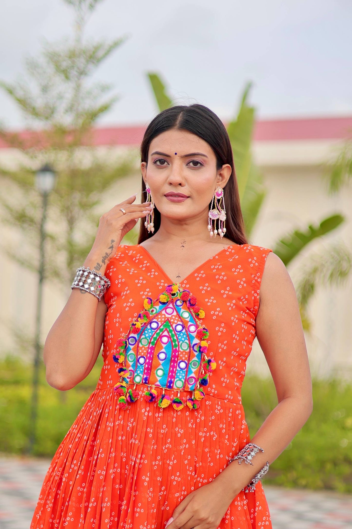 Navratri Special Gamathi Work Gown