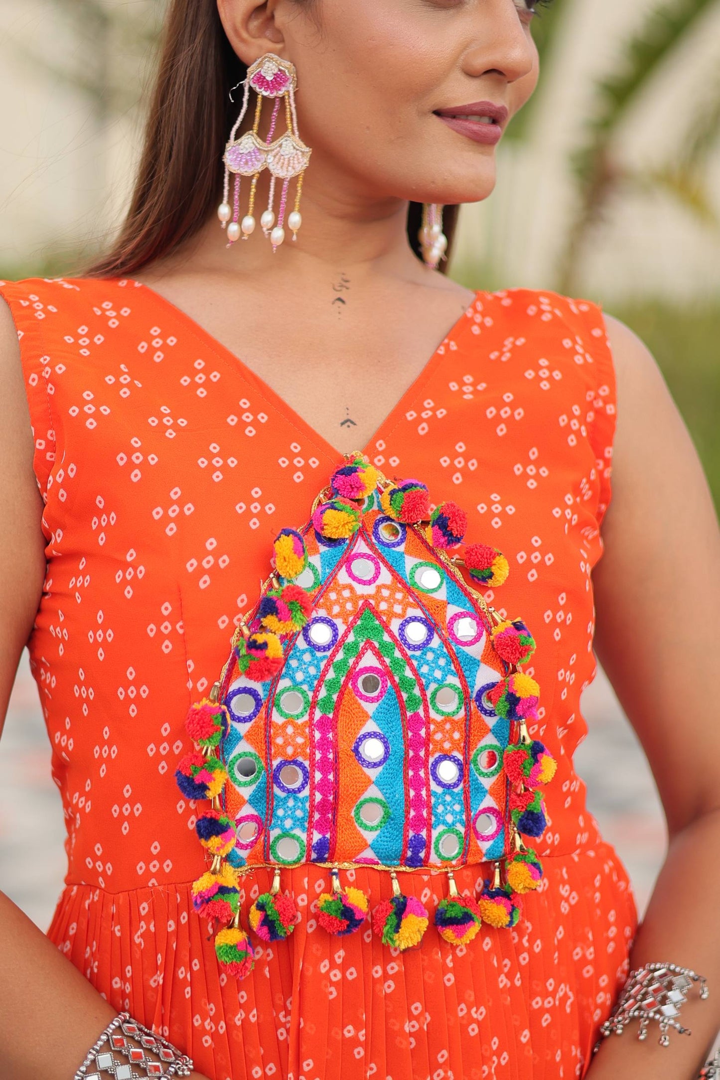 Navratri Special Gamathi Work Gown
