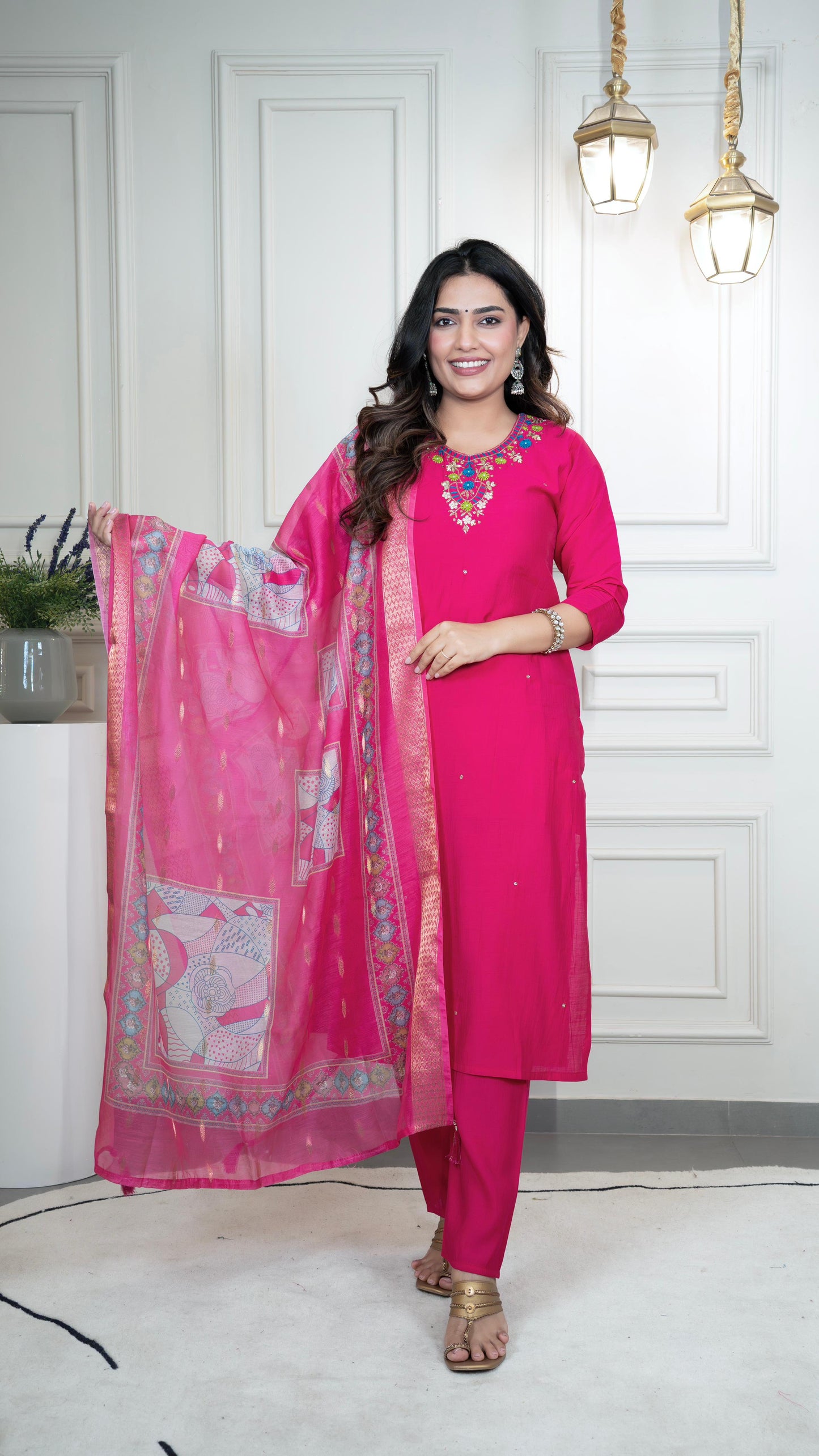 New Designers Kurti Pent Dupatta Set