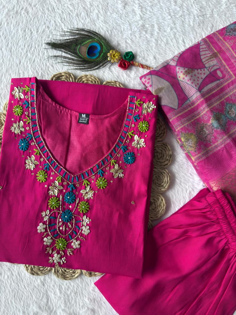 New Designers Kurti Pent Dupatta Set