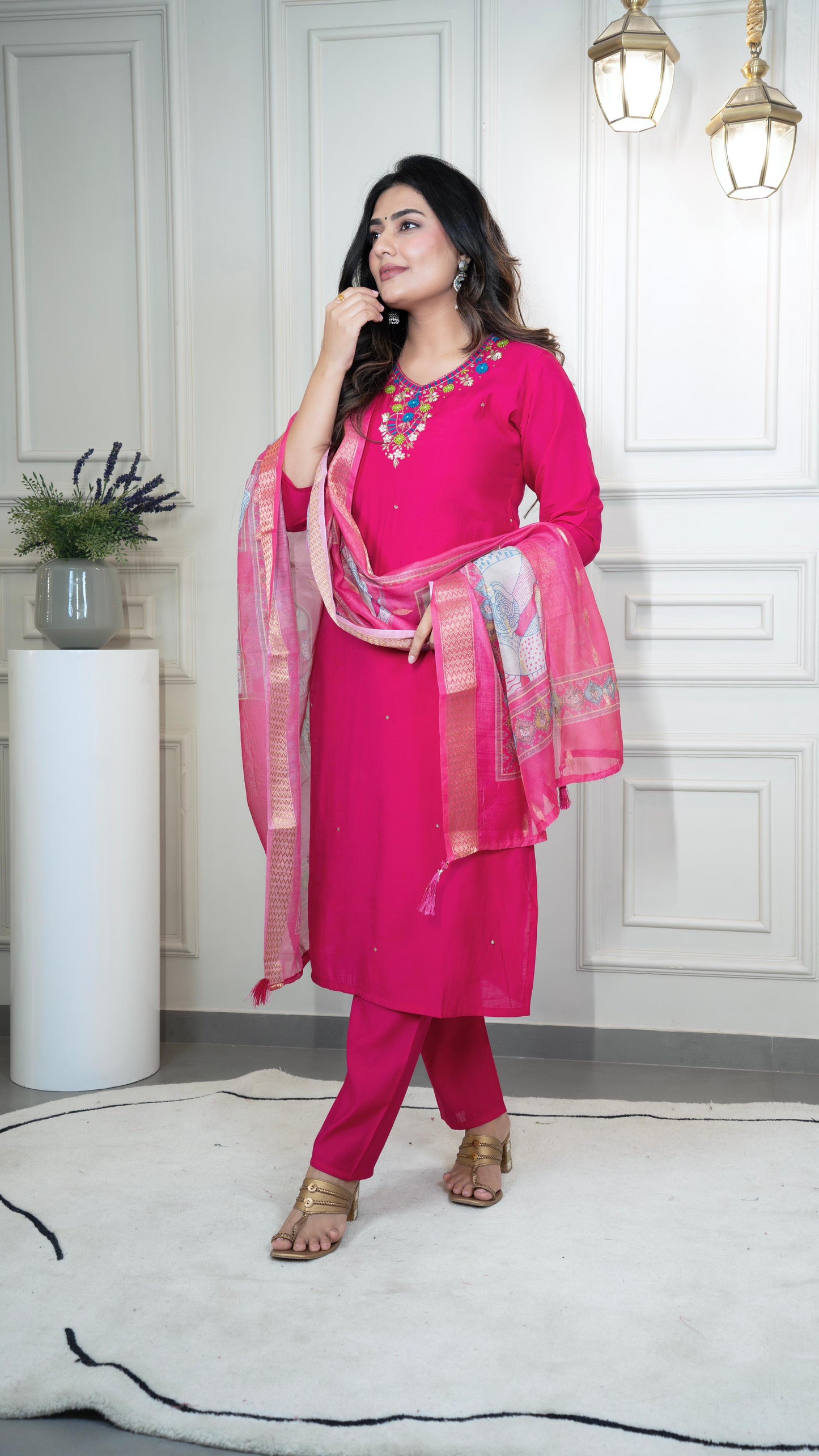 New Designers Kurti Pent Dupatta Set