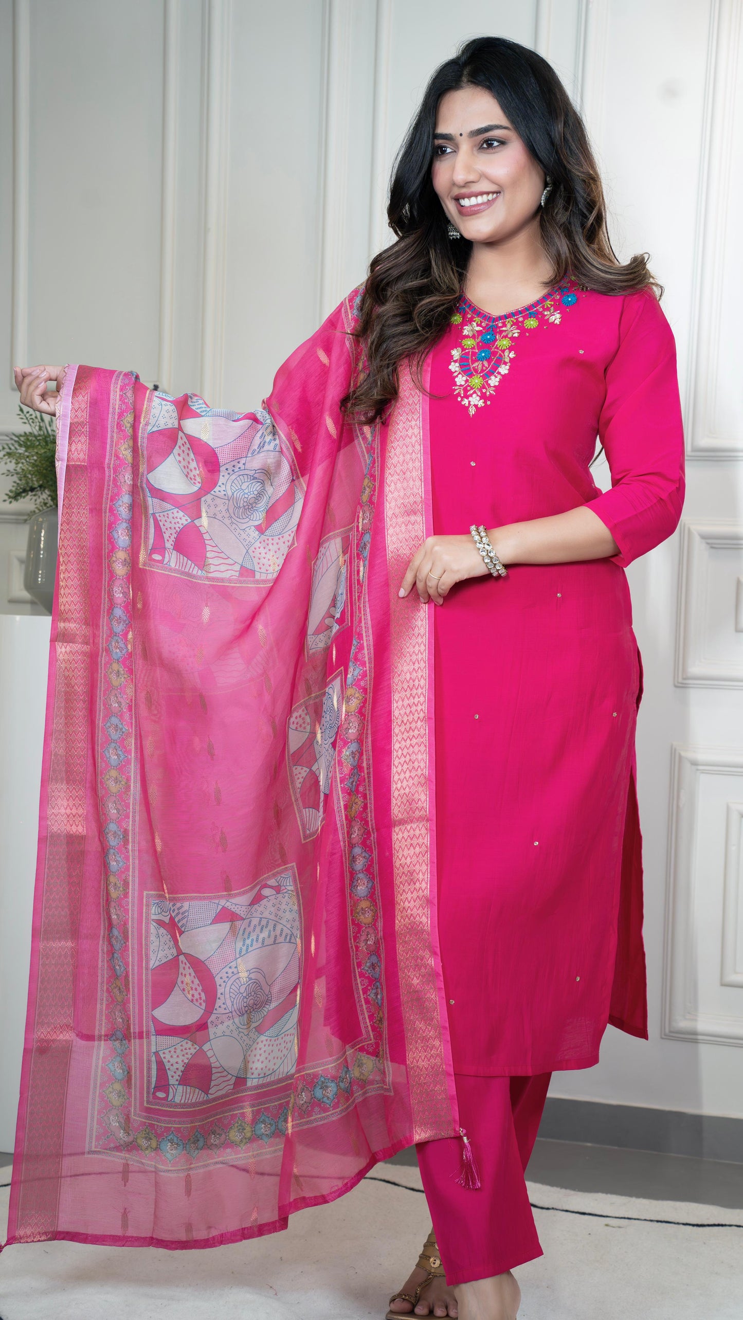 New Designers Kurti Pent Dupatta Set