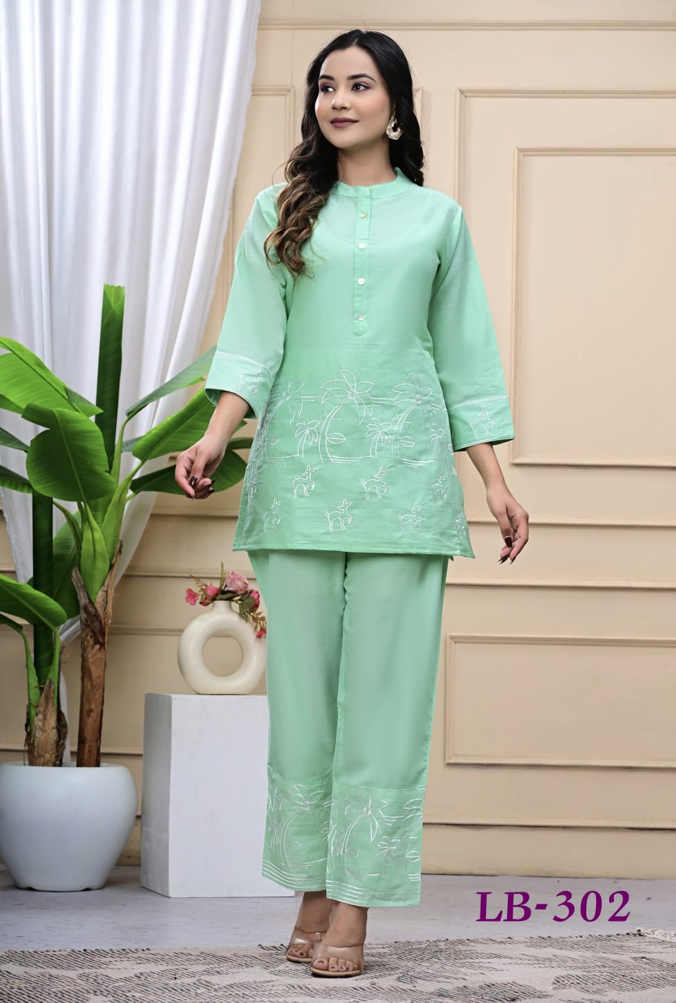 Ladybook Launch New Embroidery Kurti-pant Set for Office and Regular Wear