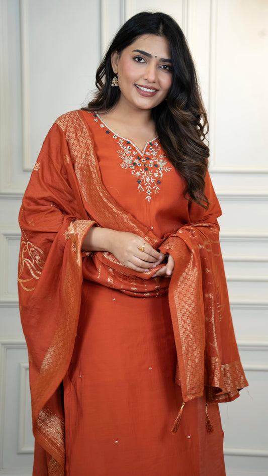 New Designers Kurti Pent Dupatta Set