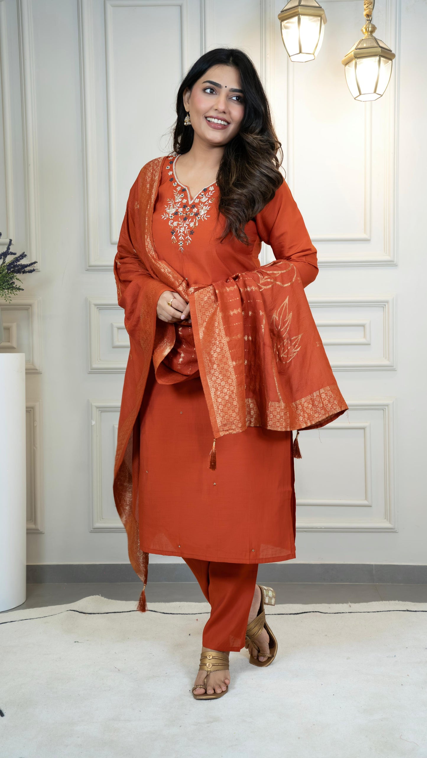 New Designers Kurti Pent Dupatta Set