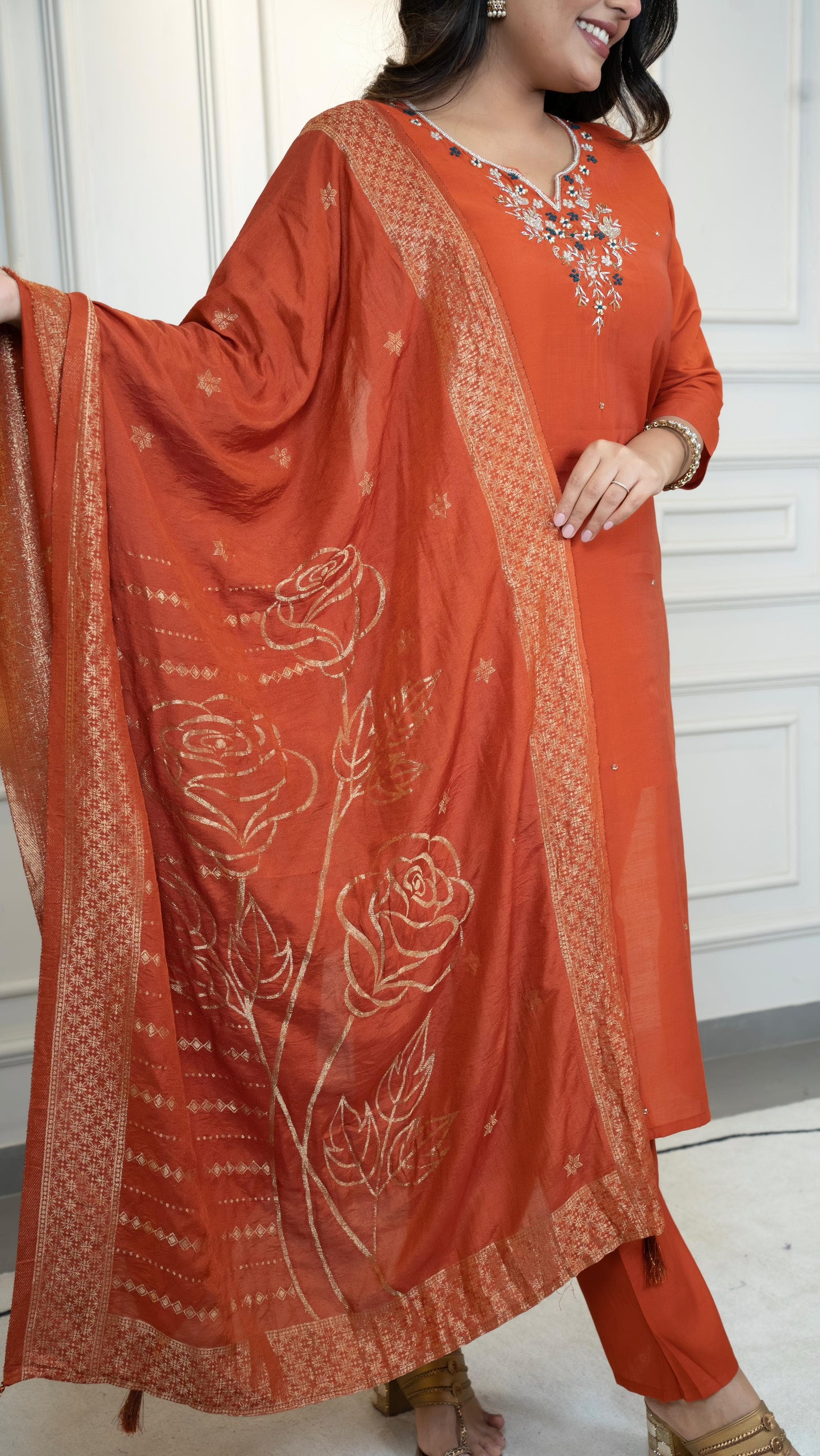 New Designers Kurti Pent Dupatta Set