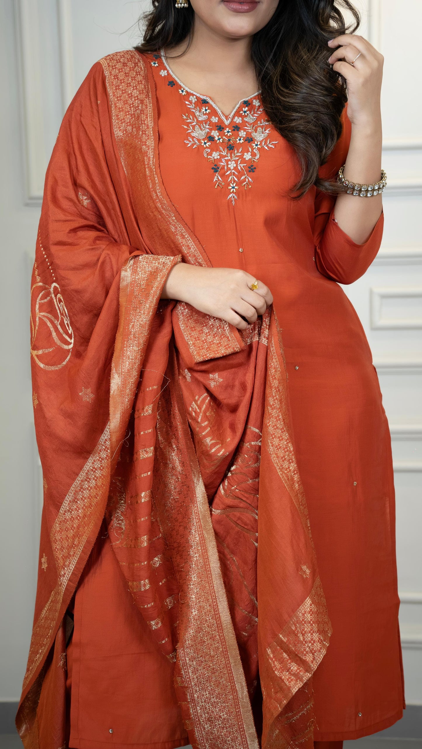 New Designers Kurti Pent Dupatta Set