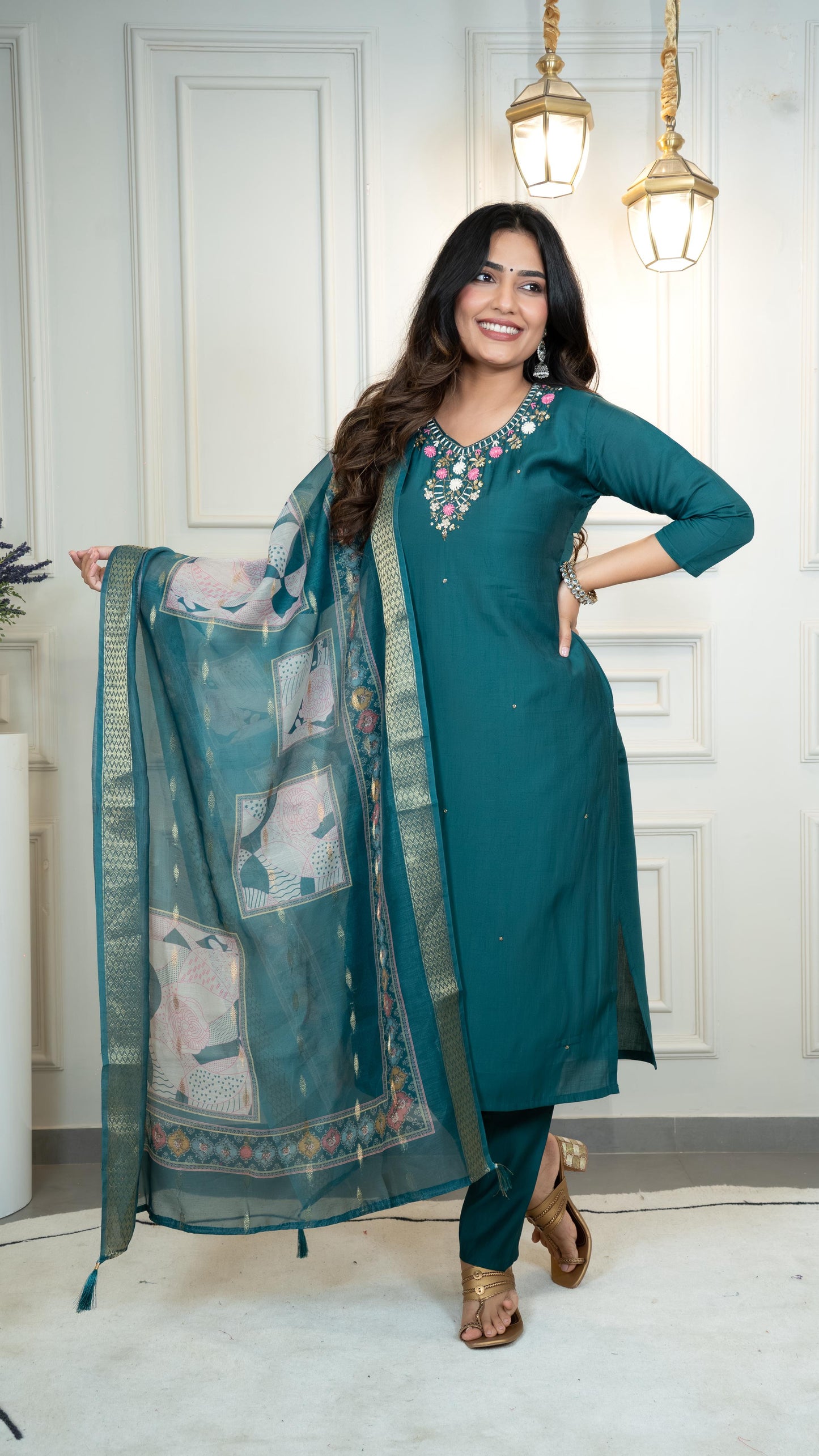 Launching New Designers Kurti Pent Dupatta Set