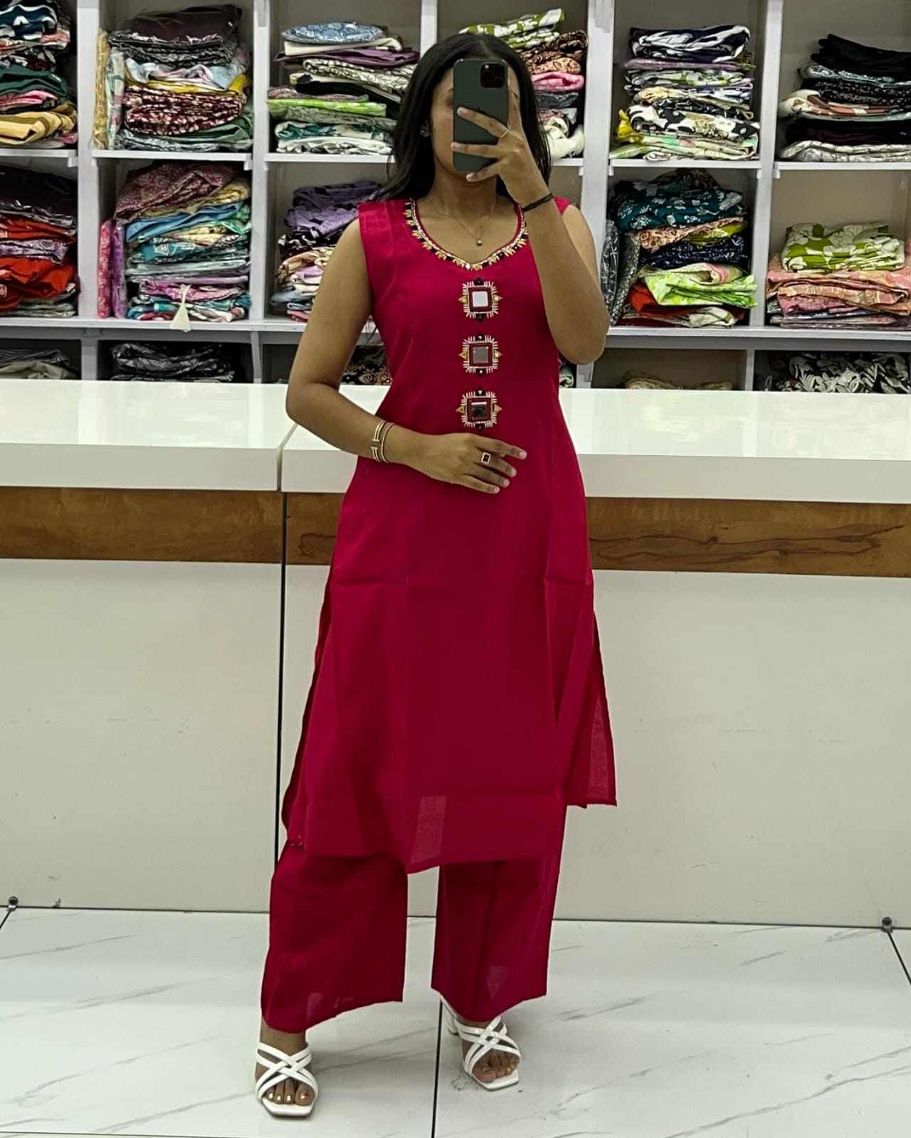 New Designer Kurti Plazzo set