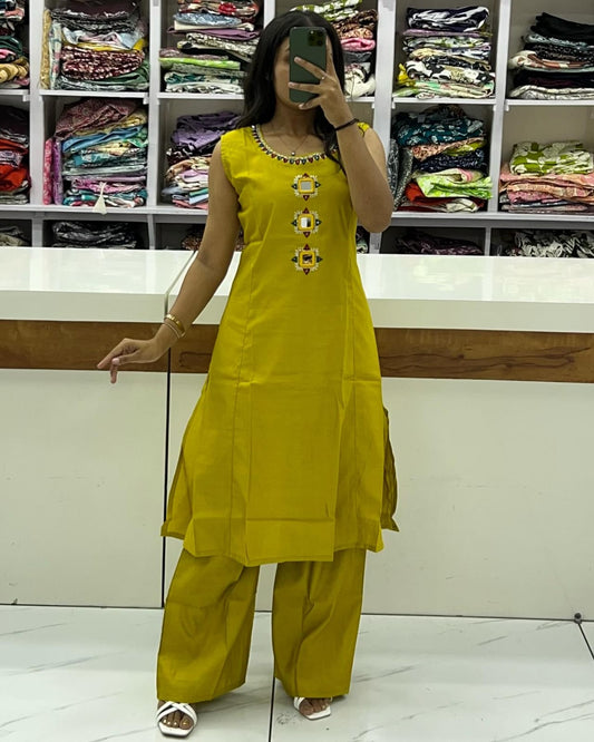 New Designer Kurti Plazzo set