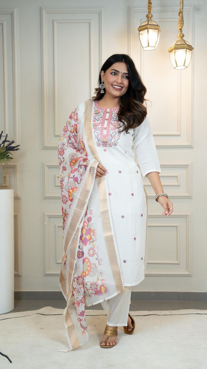 Kurti Pent Dupatta Set
