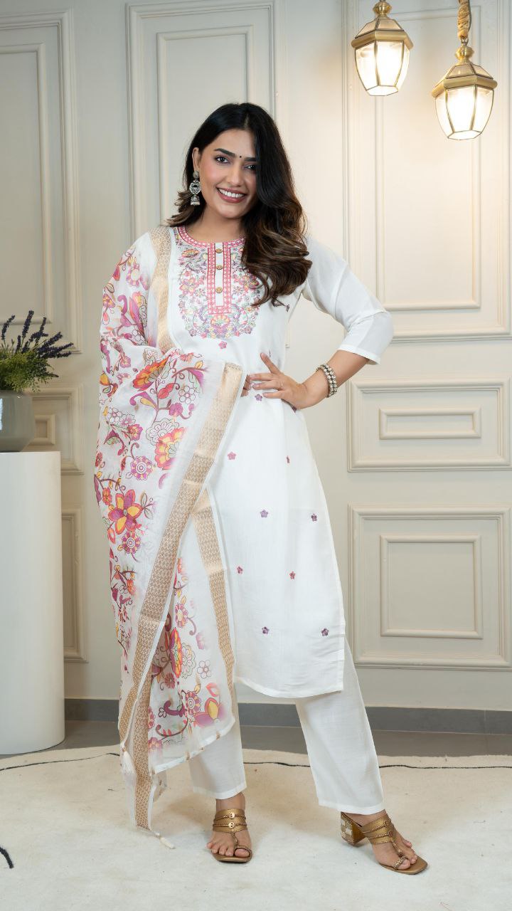Kurti Pent Dupatta Set