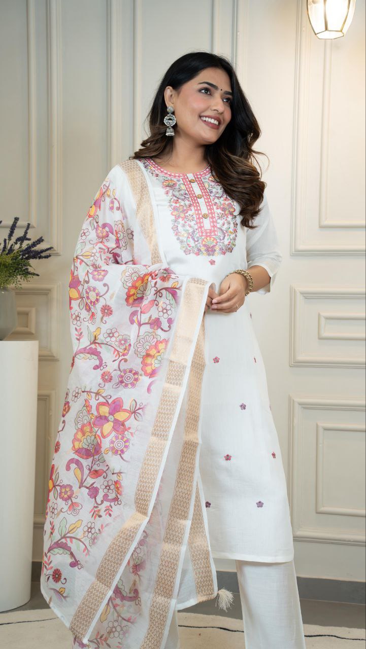 Kurti Pent Dupatta Set