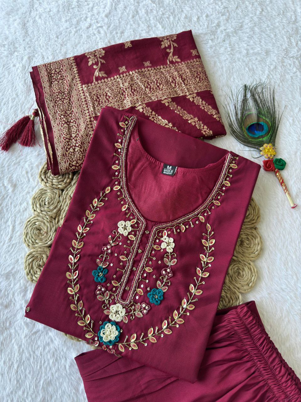 Kurti Pent Dupatta Set