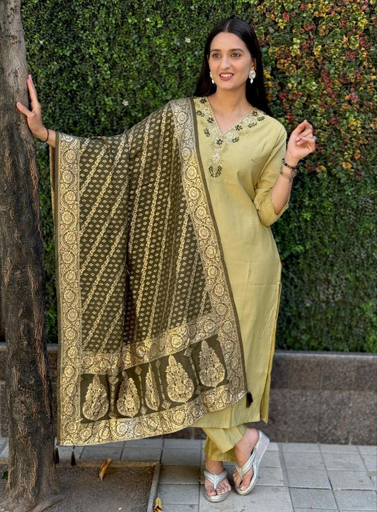 Kurti Pent Dupatta Set