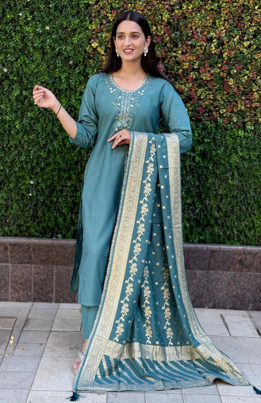 Kurti Pent Dupatta Set