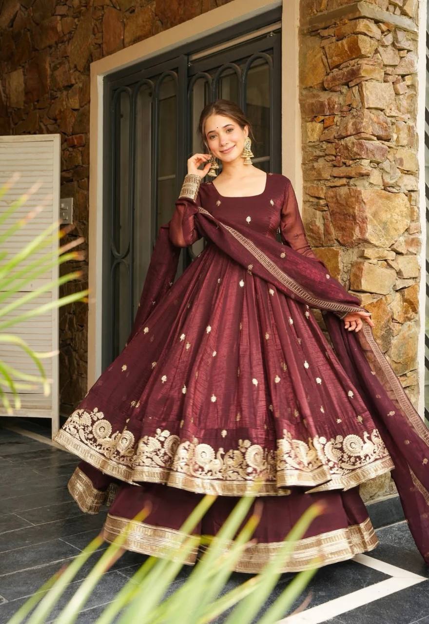 Elegant Heavy Embroidered Sequence Work Set