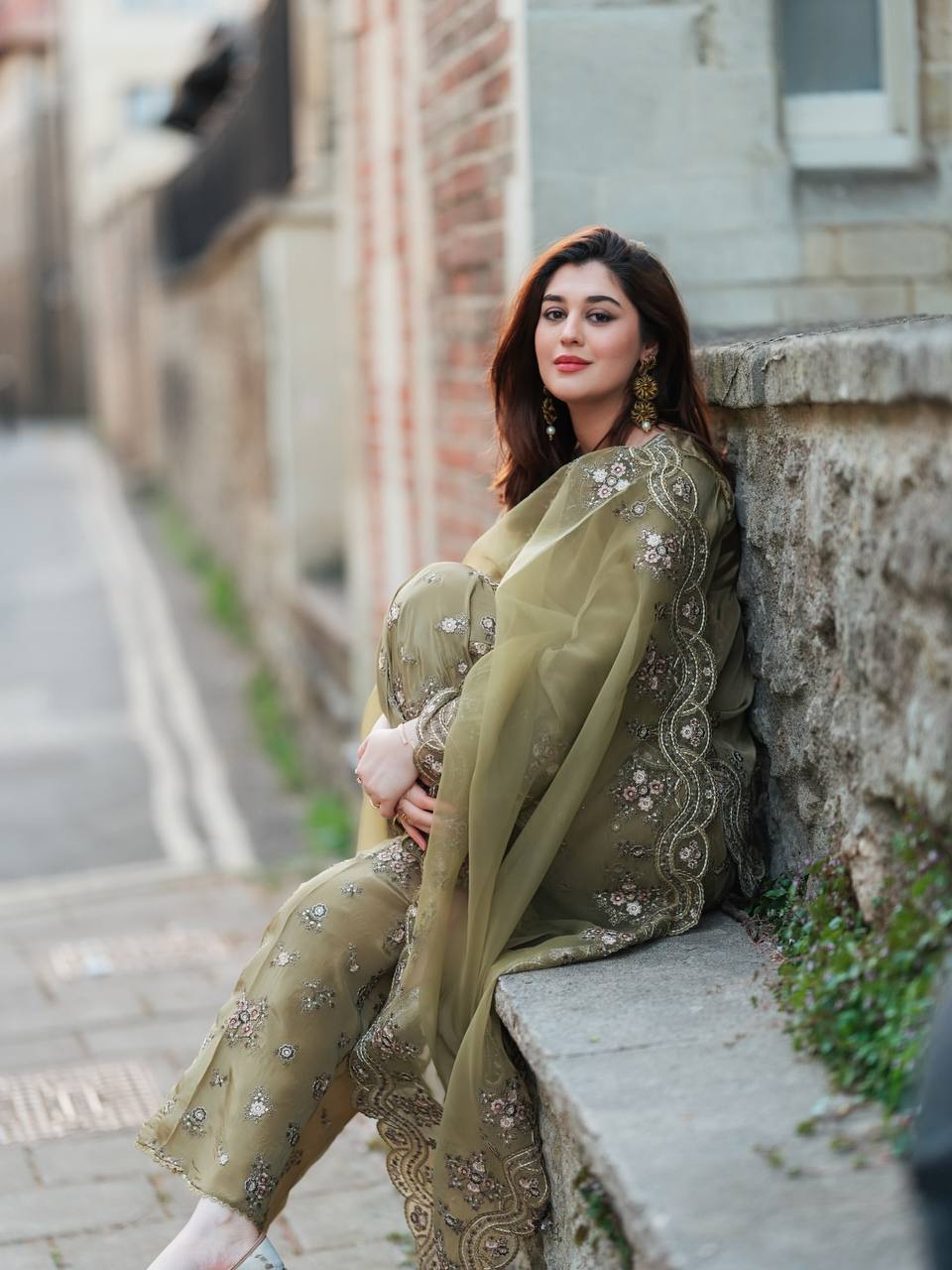 French Crep Silk Top-Bottom And Dupatta Set