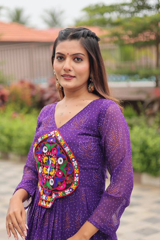 Navratri Special Gamathi Work Gown