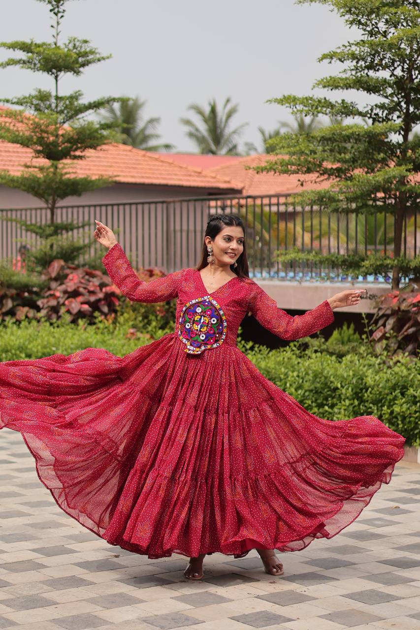 Navratri Special Gamathi Work Gown