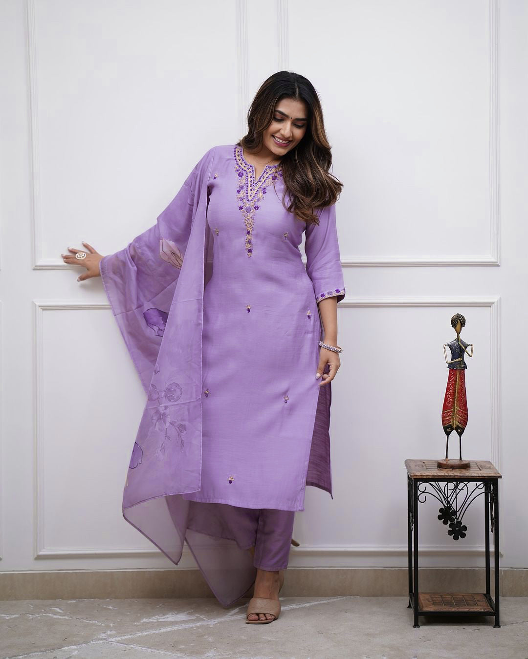 Soft Rayon Slub Work: Embroidered Kurtis