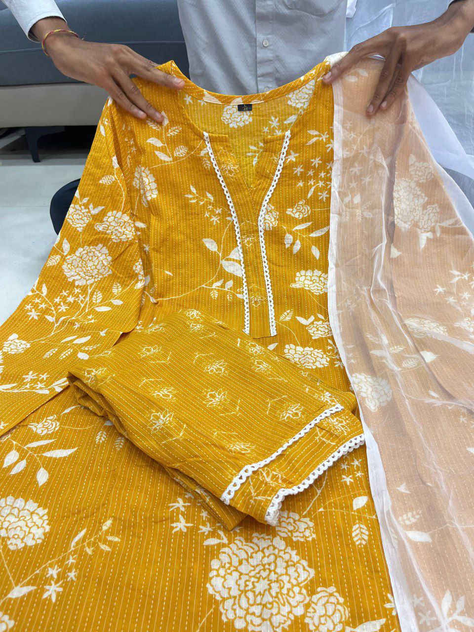 PURE KATHA COTTON SUIT SET