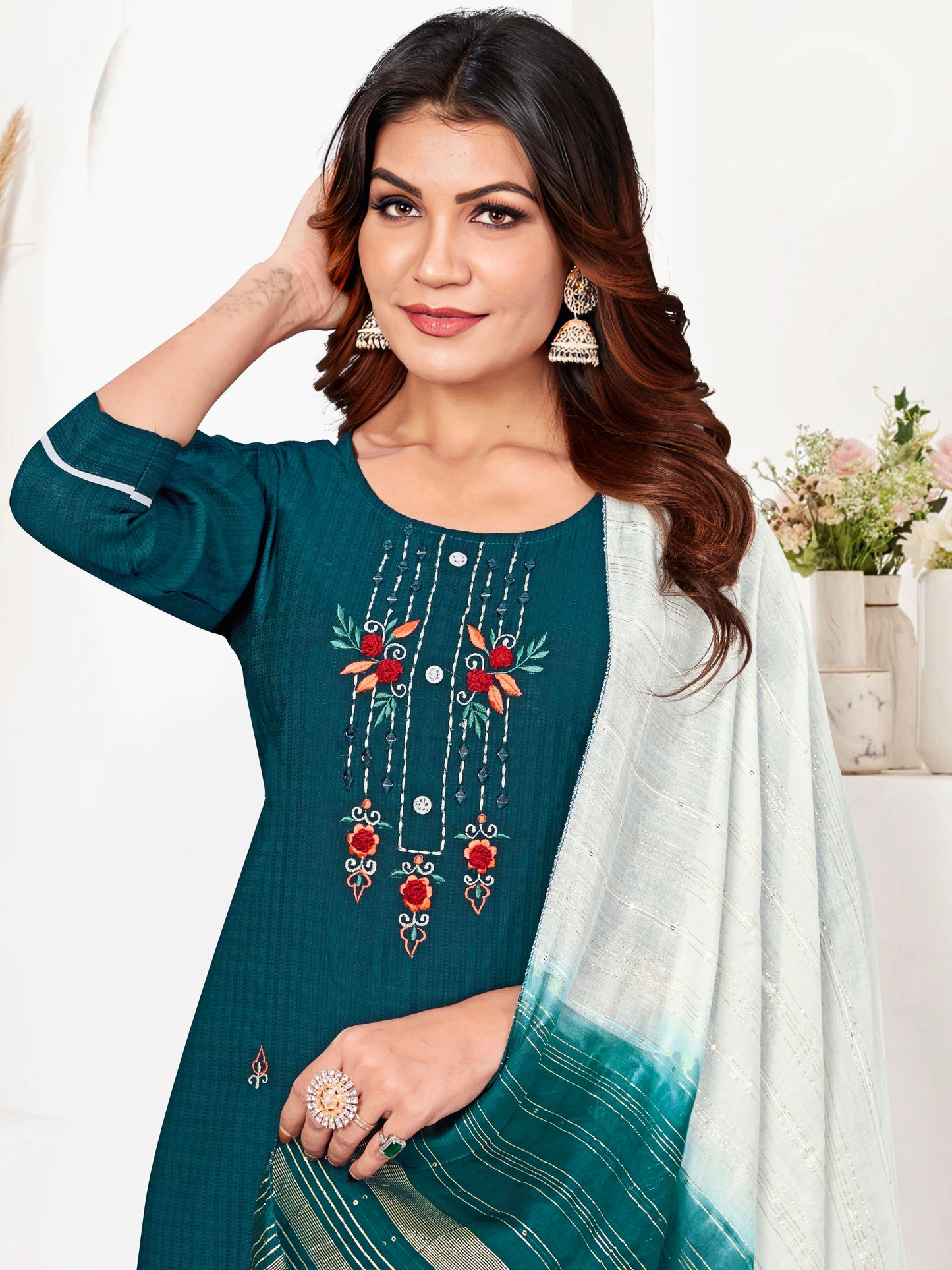 Top botton duppata Dress