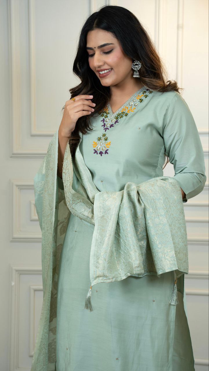 Designers Kurti Pent Dupatta Set