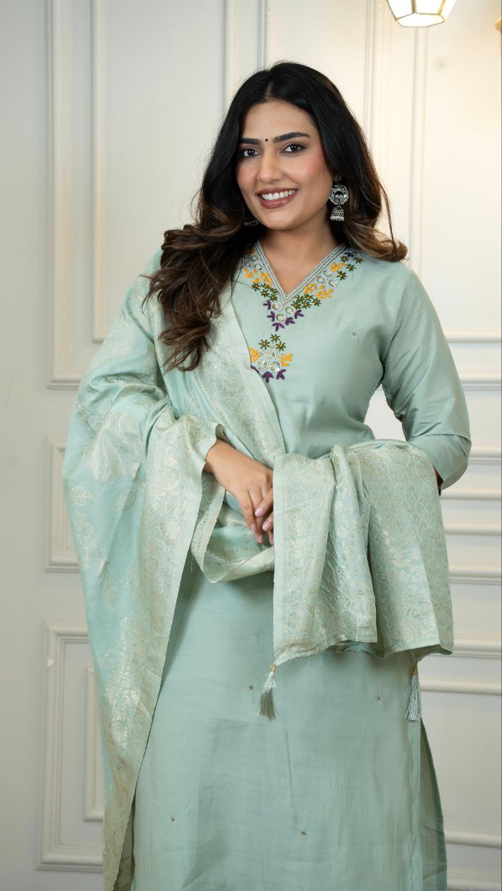Designers Kurti Pent Dupatta Set