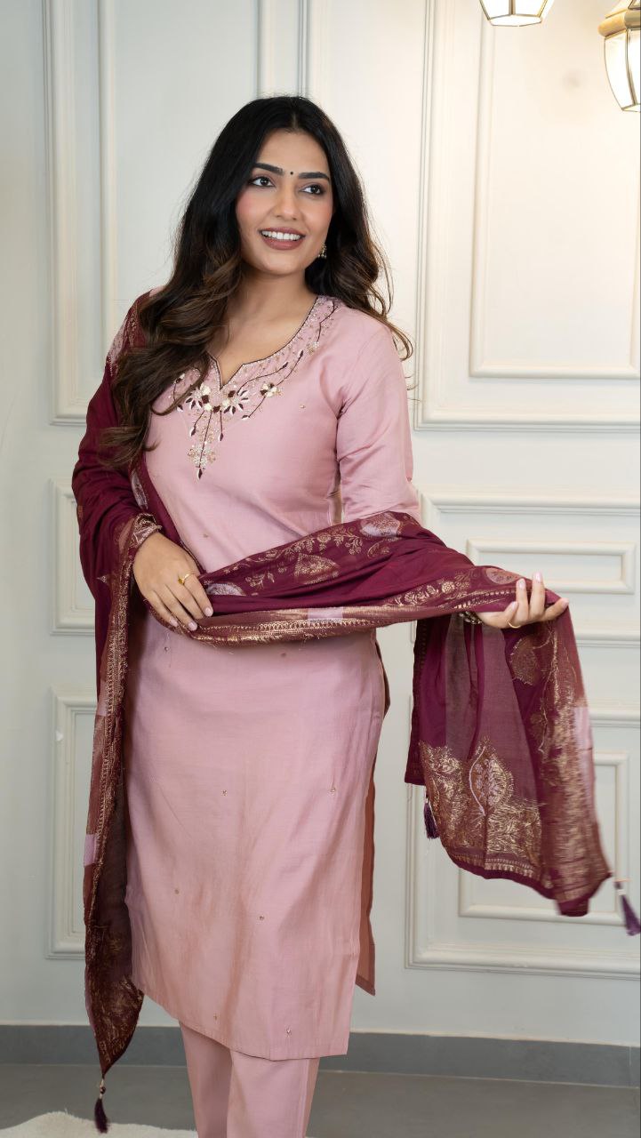 New Designers Kurti Pent Dupatta Set