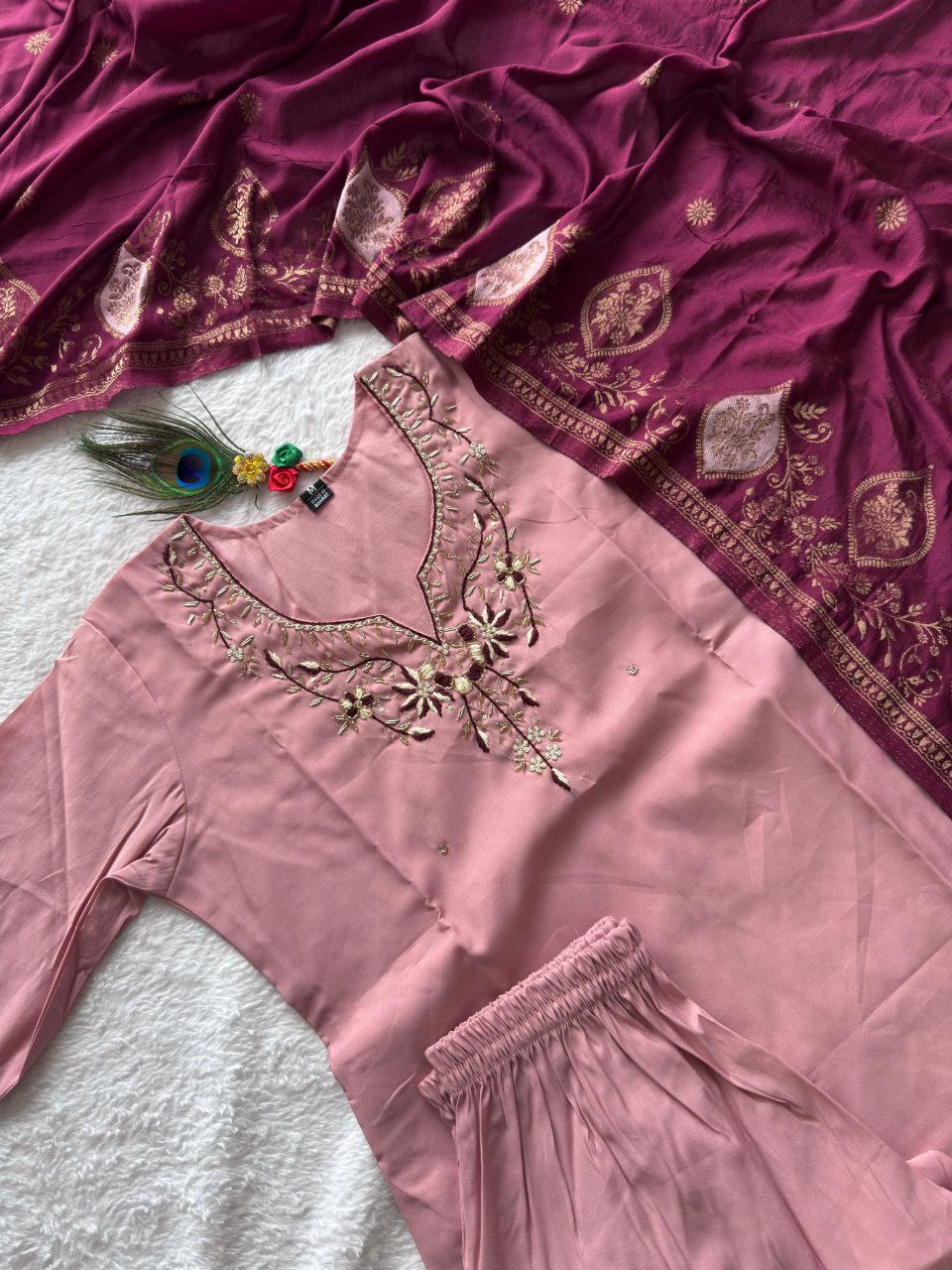 New Designers Kurti Pent Dupatta Set