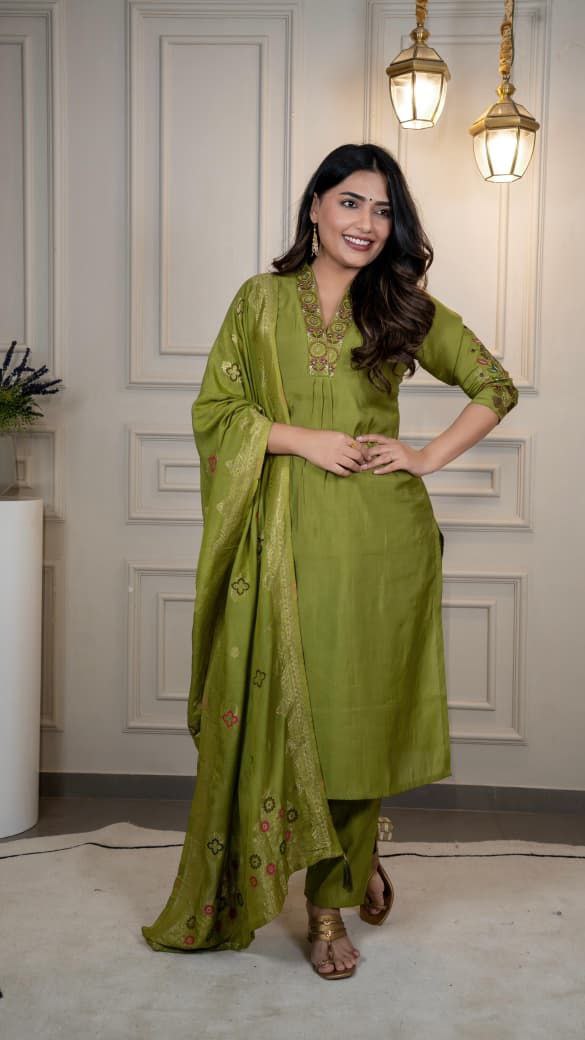 New Designers Kurti Pent Dupatta Set