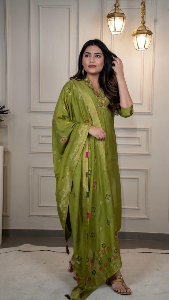New Designers Kurti Pent Dupatta Set